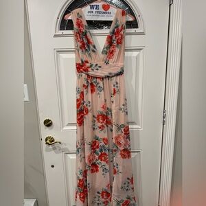 Lulu's Peach Maxi Dress